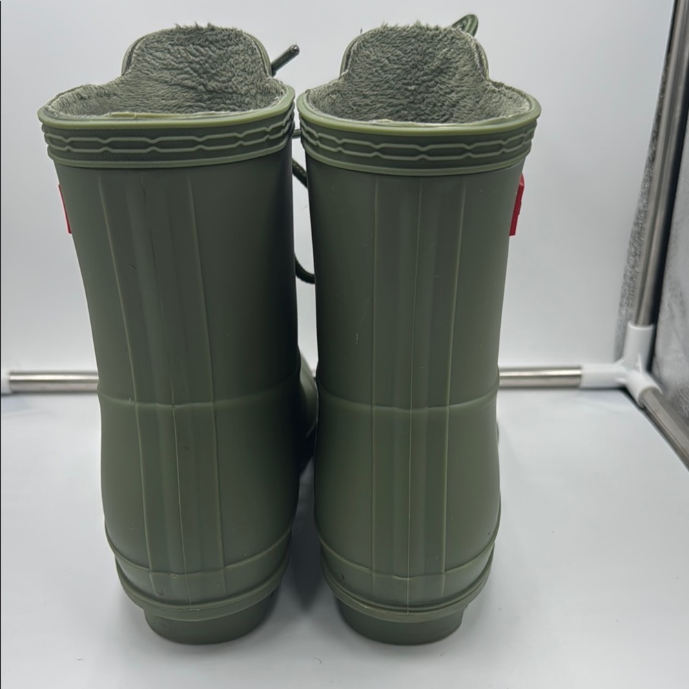 Hunter Women's Olive Lace-Up Rain Boots - Picture 6 of 16